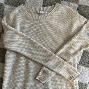 Cream, knitted Madewell sweater!